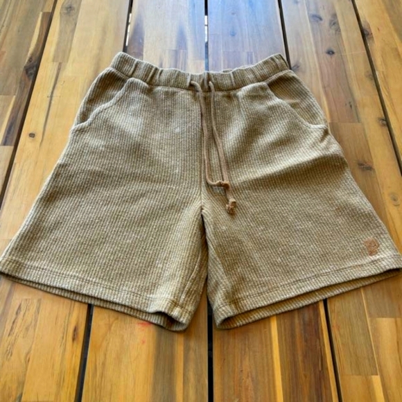 Nwt Victorias Secret Pink Yellow Gold Ribbed Dad Shorts Size Extra Small - Picture 1 of 5